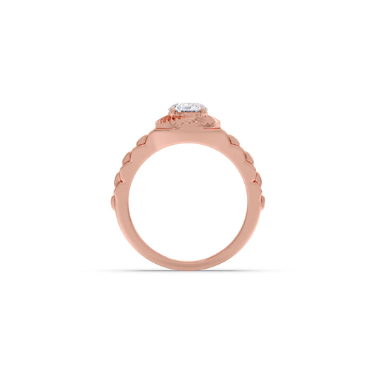 Men’s Bezel-Set Solitaire Lab-Grown Diamond Ring
