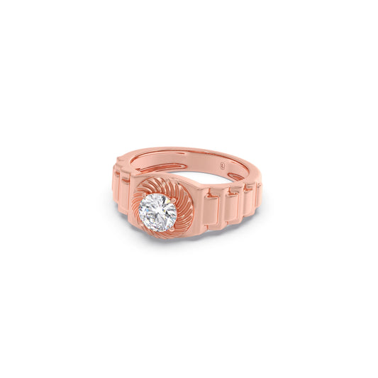 Men’s Bezel-Set Solitaire Lab-Grown Diamond Ring