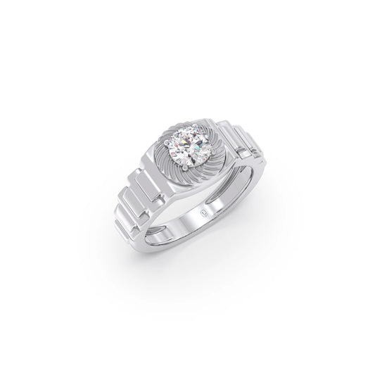 Men’s Bezel-Set Solitaire Lab-Grown Diamond Ring