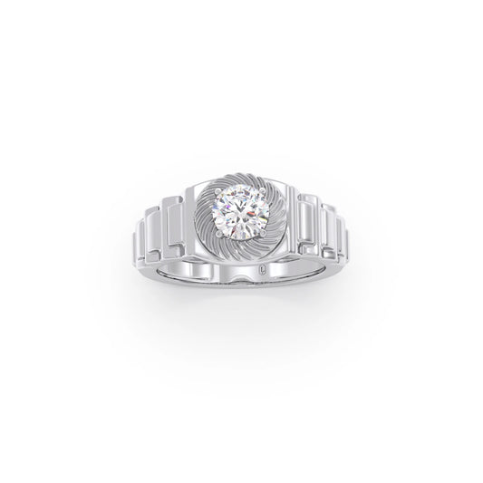 Men’s Bezel-Set Solitaire Lab-Grown Diamond Ring