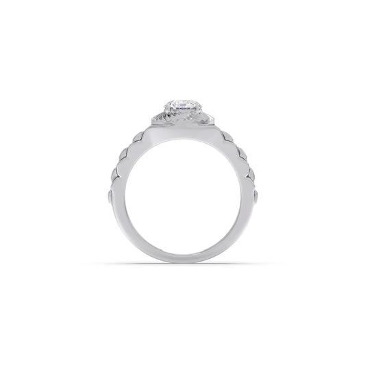 Men’s Bezel-Set Solitaire Lab-Grown Diamond Ring