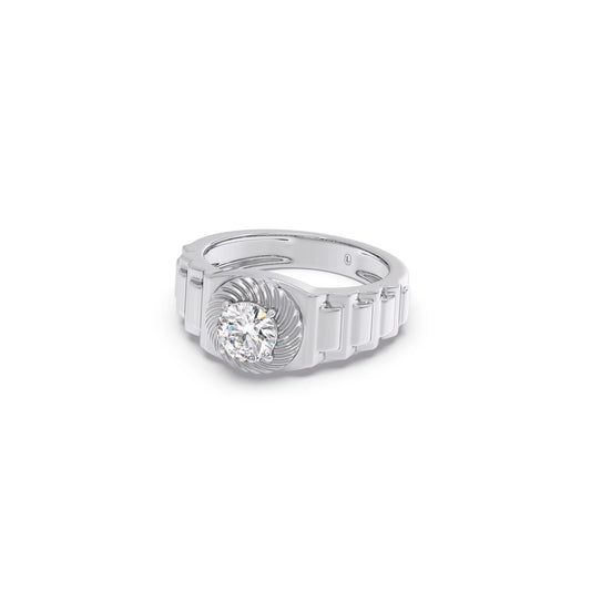 Men’s Bezel-Set Solitaire Lab-Grown Diamond Ring