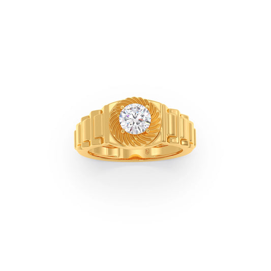 Men’s Bezel-Set Solitaire Lab-Grown Diamond Ring