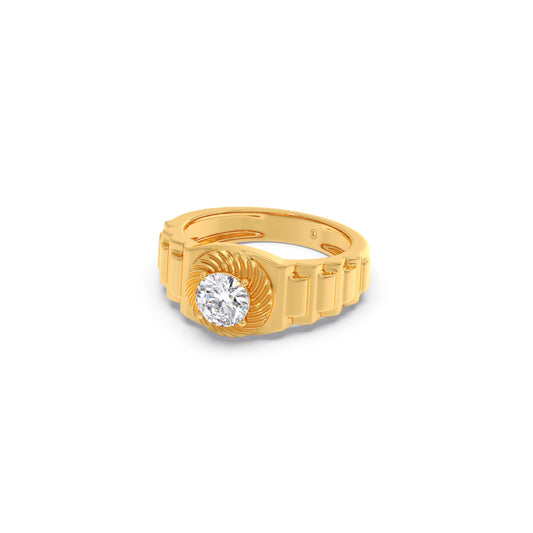 Men’s Bezel-Set Solitaire Lab-Grown Diamond Ring
