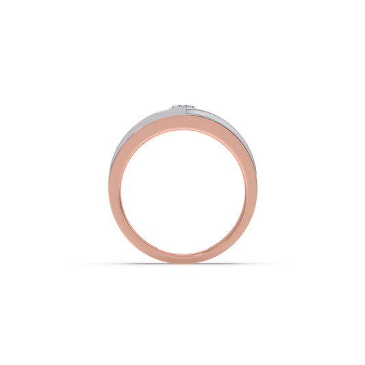 0.30ct Men’s Two-Tone Solitaire Engagement Band