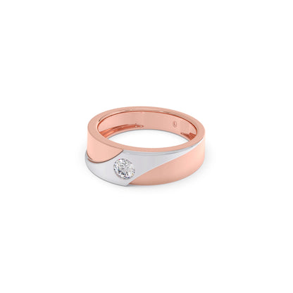 0.30ct Men’s Two-Tone Solitaire Engagement Band