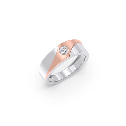 0.30ct Men’s Two-Tone Solitaire Engagement Band
