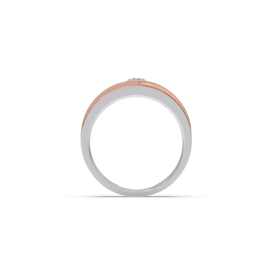 0.30ct Men’s Two-Tone Solitaire Engagement Band