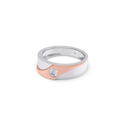 0.30ct Men’s Two-Tone Solitaire Engagement Band