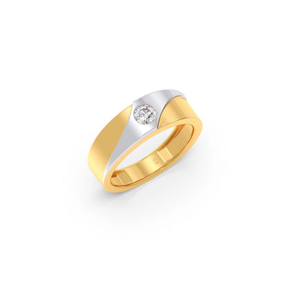 0.30ct Men’s Two-Tone Solitaire Engagement Band