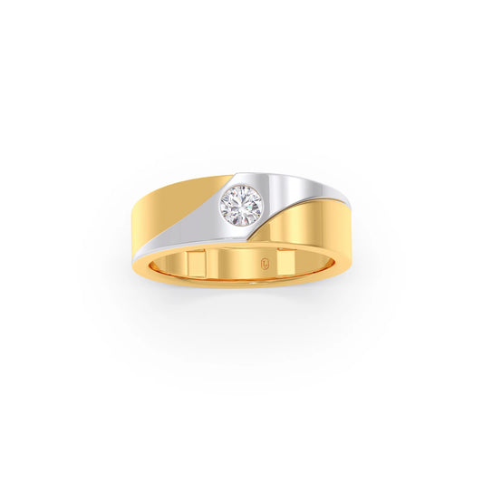 0.30ct Men’s Two-Tone Solitaire Engagement Band