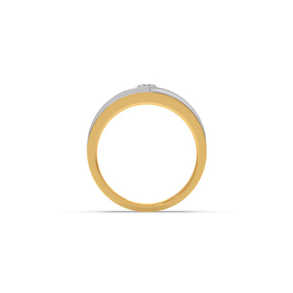 0.30ct Men’s Two-Tone Solitaire Engagement Band