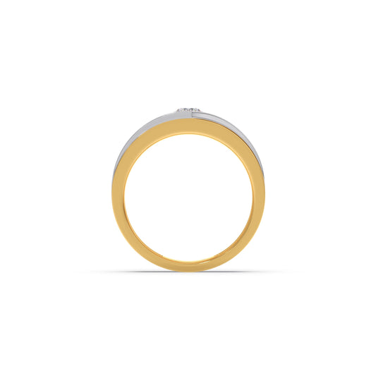 0.30ct Men’s Two-Tone Solitaire Engagement Band