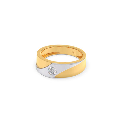 0.30ct Men’s Two-Tone Solitaire Engagement Band