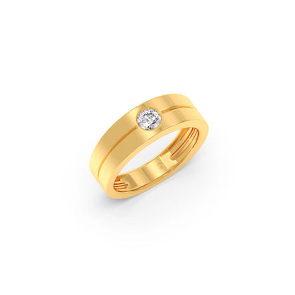 Men’s Sleek Solitaire Lab-Grown Diamond Band
