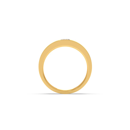 Men’s Sleek Solitaire Lab-Grown Diamond Band