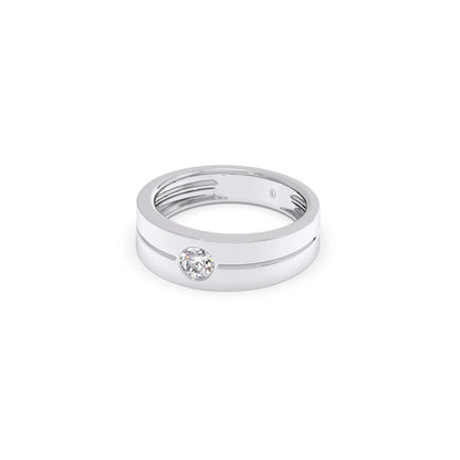 Men’s Sleek Solitaire Lab-Grown Diamond Band