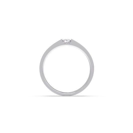 Men’s Dual-Line Solitaire  Band