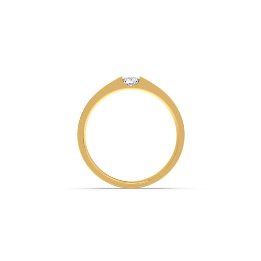 Men’s Dual-Line Solitaire  Band