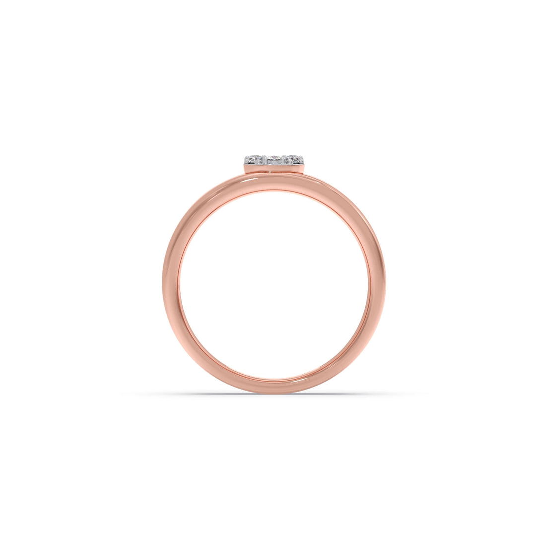 Men’s Modern  Solitaire Dual Tone Wedding Ring