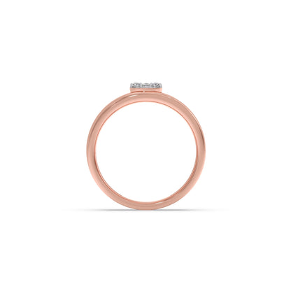 Men’s Modern  Solitaire Dual Tone Wedding Ring