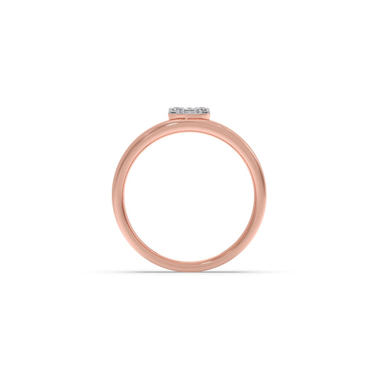 Men’s Modern  Solitaire Dual Tone Wedding Ring