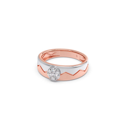 Men’s Modern  Solitaire Dual Tone Wedding Ring