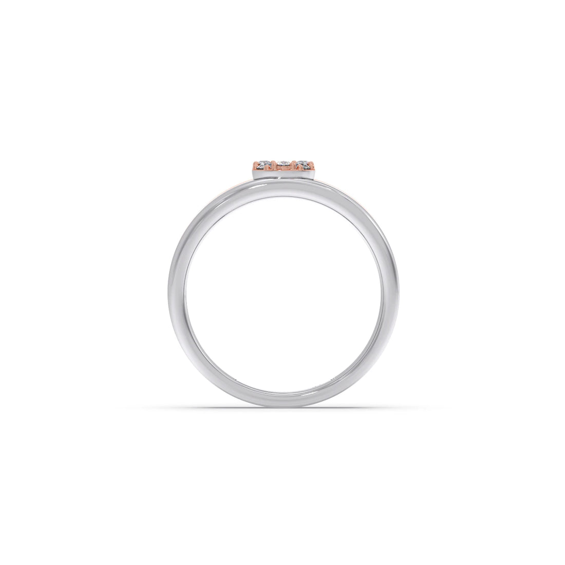 Men’s Modern  Solitaire Dual Tone Wedding Ring