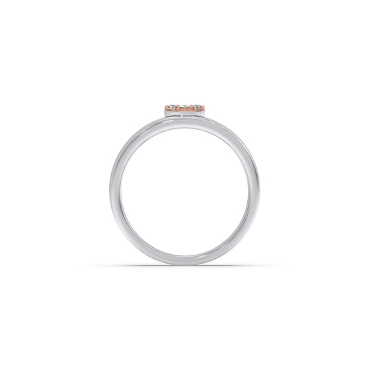 Men’s Modern  Solitaire Dual Tone Wedding Ring