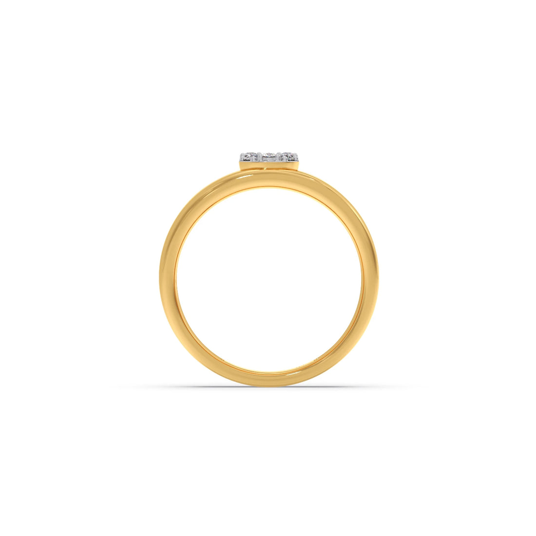 Men’s Modern  Solitaire Dual Tone Wedding Ring