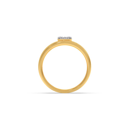 Men’s Modern  Solitaire Dual Tone Wedding Ring
