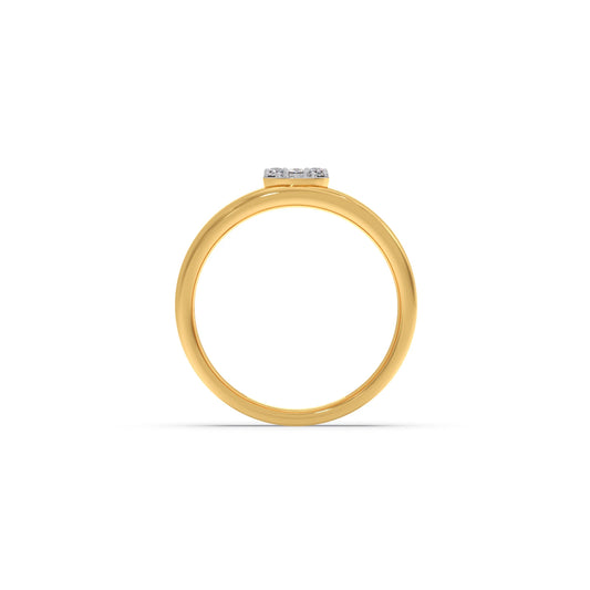 Men’s Modern  Solitaire Dual Tone Wedding Ring