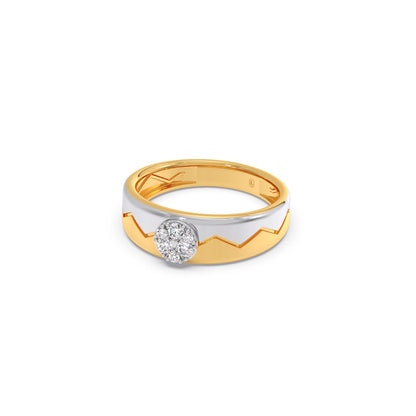 Men’s Modern  Solitaire Dual Tone Wedding Ring