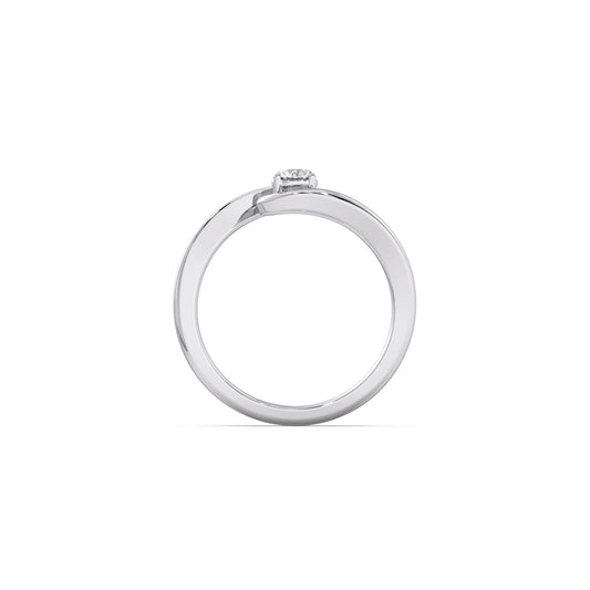 Modern Swirl Solitaire Ring