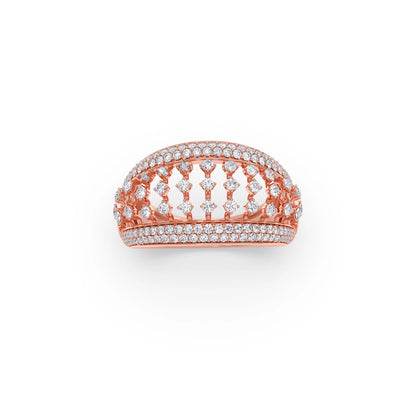 Grand Dome Multi-Row Diamond Ring