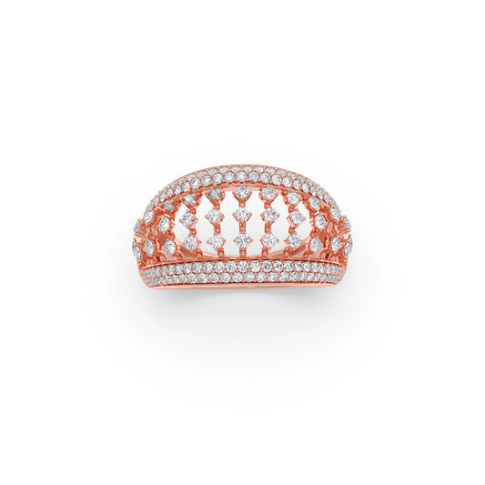 Grand Dome Multi-Row Diamond Ring