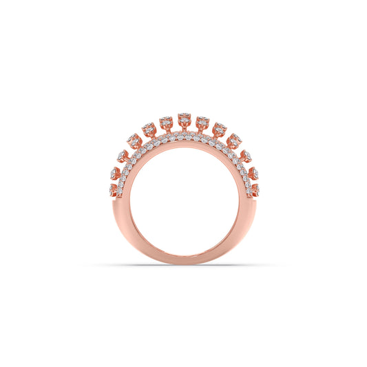 Grand Dome Multi-Row Diamond Ring