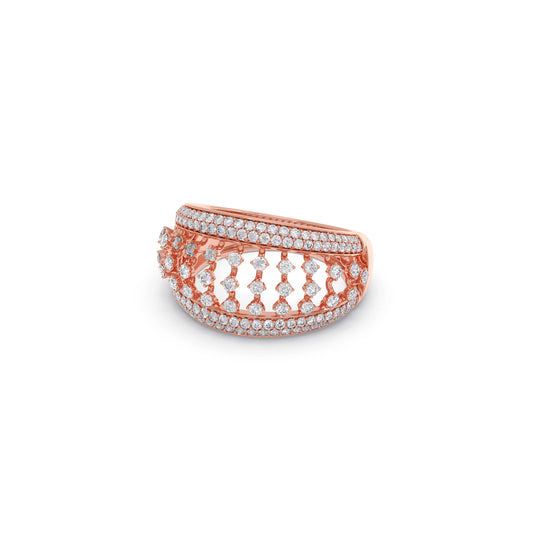 Grand Dome Multi-Row Diamond Ring