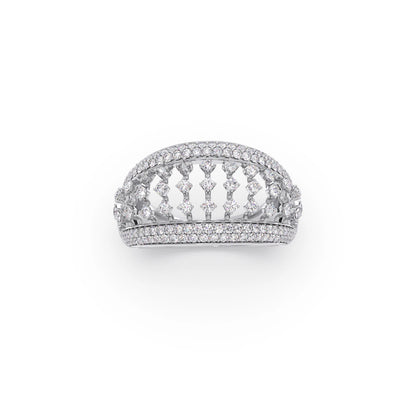 Grand Dome Multi-Row Diamond Ring