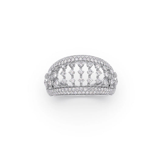 Grand Dome Multi-Row Diamond Ring