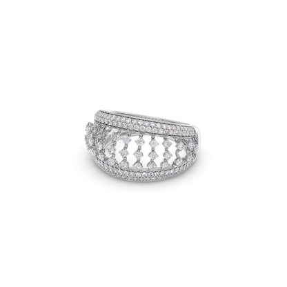 Grand Dome Multi-Row Diamond Ring