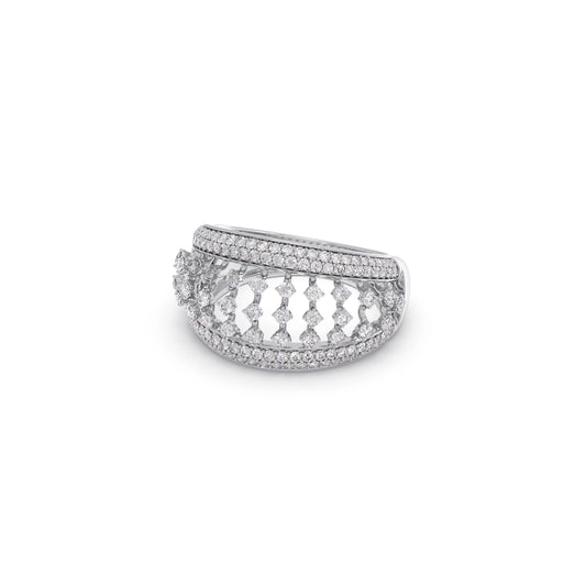 Grand Dome Multi-Row Diamond Ring