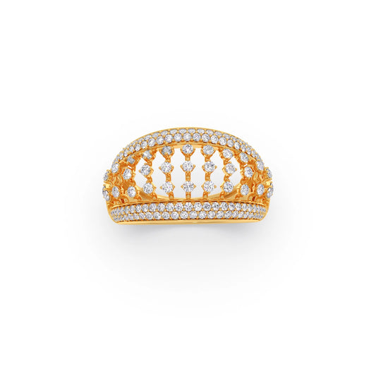 Grand Dome Multi-Row Diamond Ring