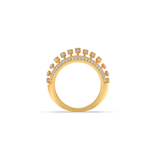 Grand Dome Multi-Row Diamond Ring