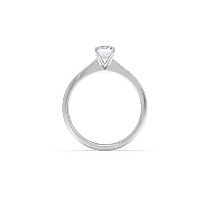 Four Prongs Emerald-Cut Solitaire Engagement Ring