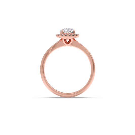 Cushion Halo Solitaire Engagement Ring – 8.20 MM