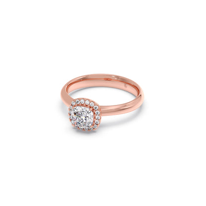 Cushion Halo Solitaire Engagement Ring – 8.20 MM