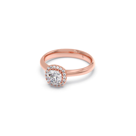 Cushion Halo Solitaire Engagement Ring – 8.20 MM