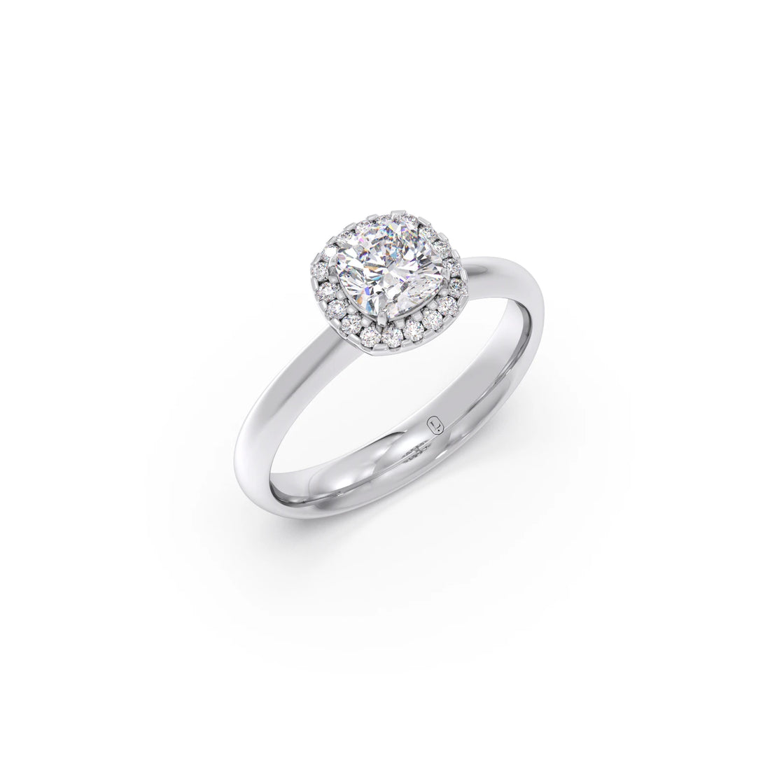 Cushion Halo Solitaire Engagement Ring – 8.20 MM