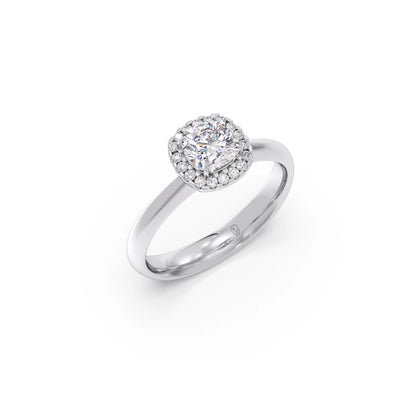 Cushion Halo Solitaire Engagement Ring – 8.20 MM